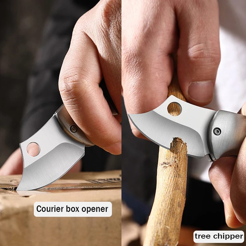 Stainless Steel Folding Knife Fillet Knife Fishing Boat Accessories  Outdoor Camping Knife Mini Express Parcel Pocket Knife