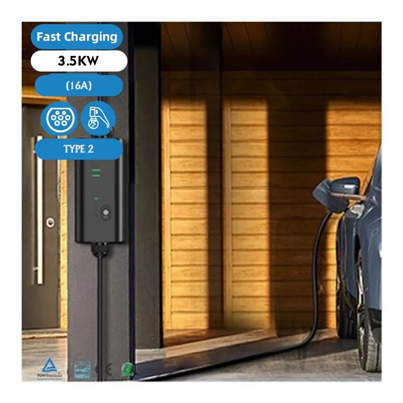 الوضع 2 نوع 2 شاحن سيارة سريع محطة شاحن سيارات كهربائية محمولة 3.5KW TUV CE EV شاحن كومة شحن الطاقة الجديدة #1