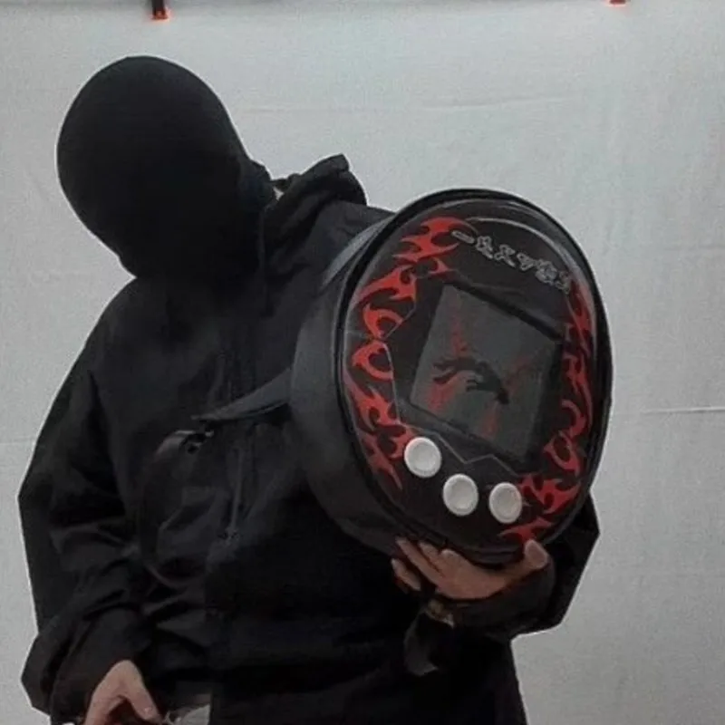 

JIAERDI японский рюкзак в форме игровой консоли, мужской черный студенческий школьный рюкзак большой вместимости, мужской аниме Harajuku Street Cool Daypack