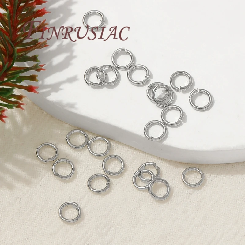 50–100 Stück 4–8 mm 18 Karat vergoldete offene Ringe für die Schmuckherstellung, Spaltringe, Verbindungsring, DIY-Armbänder, Zubehör, Biegering – Detail 14