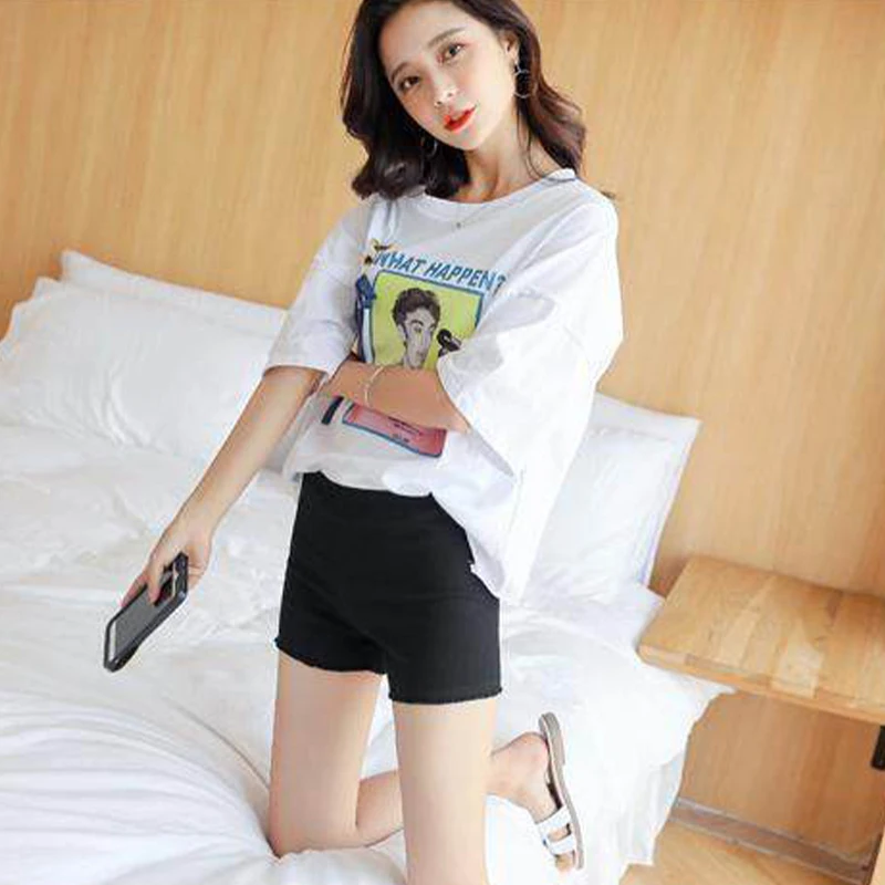 Slim High Waist Elastic Home Casual Comfortable Underwear Shorts For Women