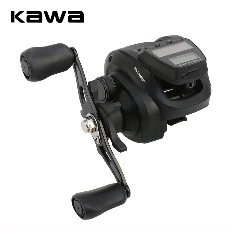 Kawa Fishing Reel 5+1 BearingsElectronic Digital Display Baitcasting Wheel Magnetic Brake Max Drag 16kg Ratio 6.3:1 Weight 248g