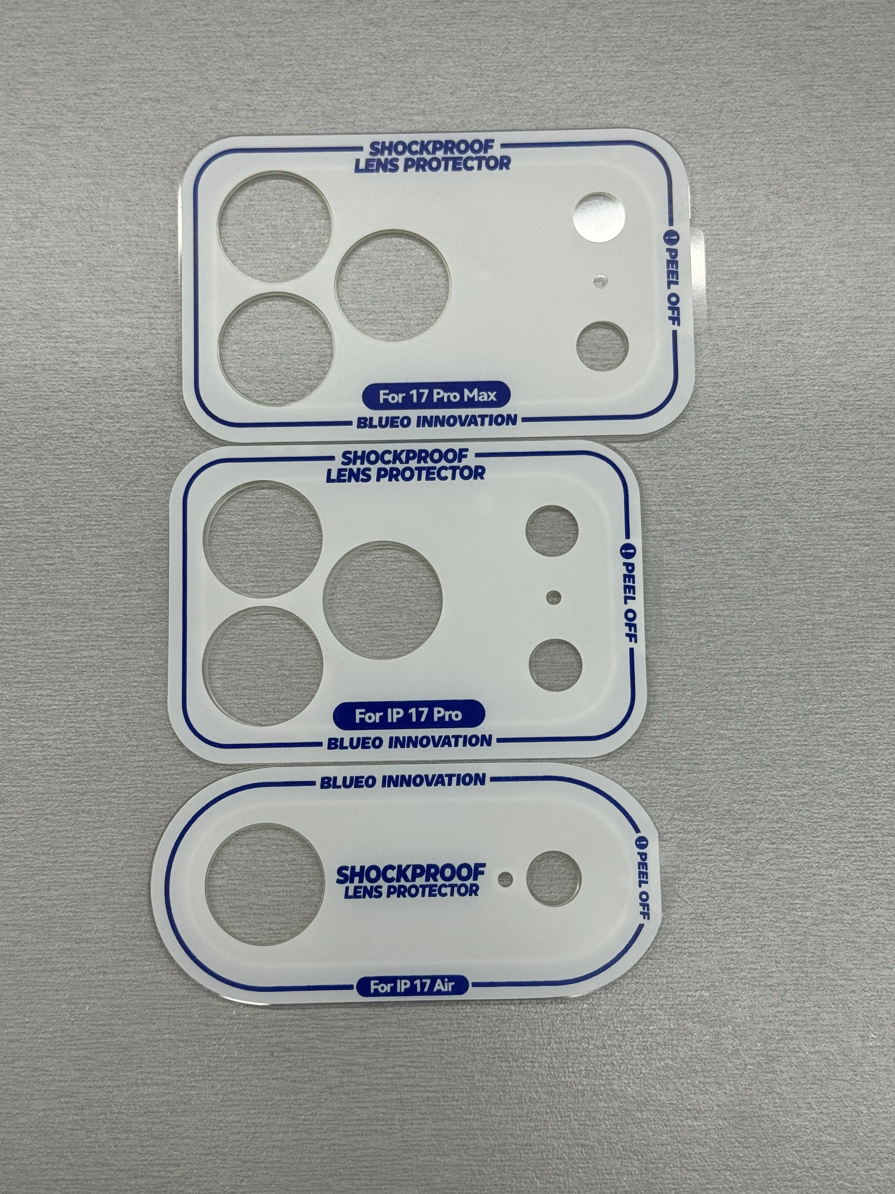 Película de proteção do módulo de lente invisível resistente a choques BLUEO 2025 para IPhone 17 pro max