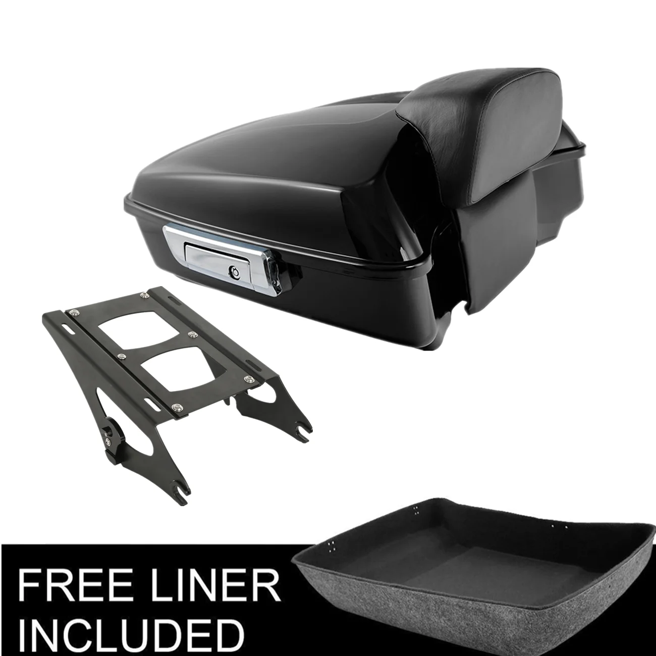 

Motorcycle Chopped Pack Trunk Backrest Rack For Harley Tour Pak Touring Road Glide 2014-2022