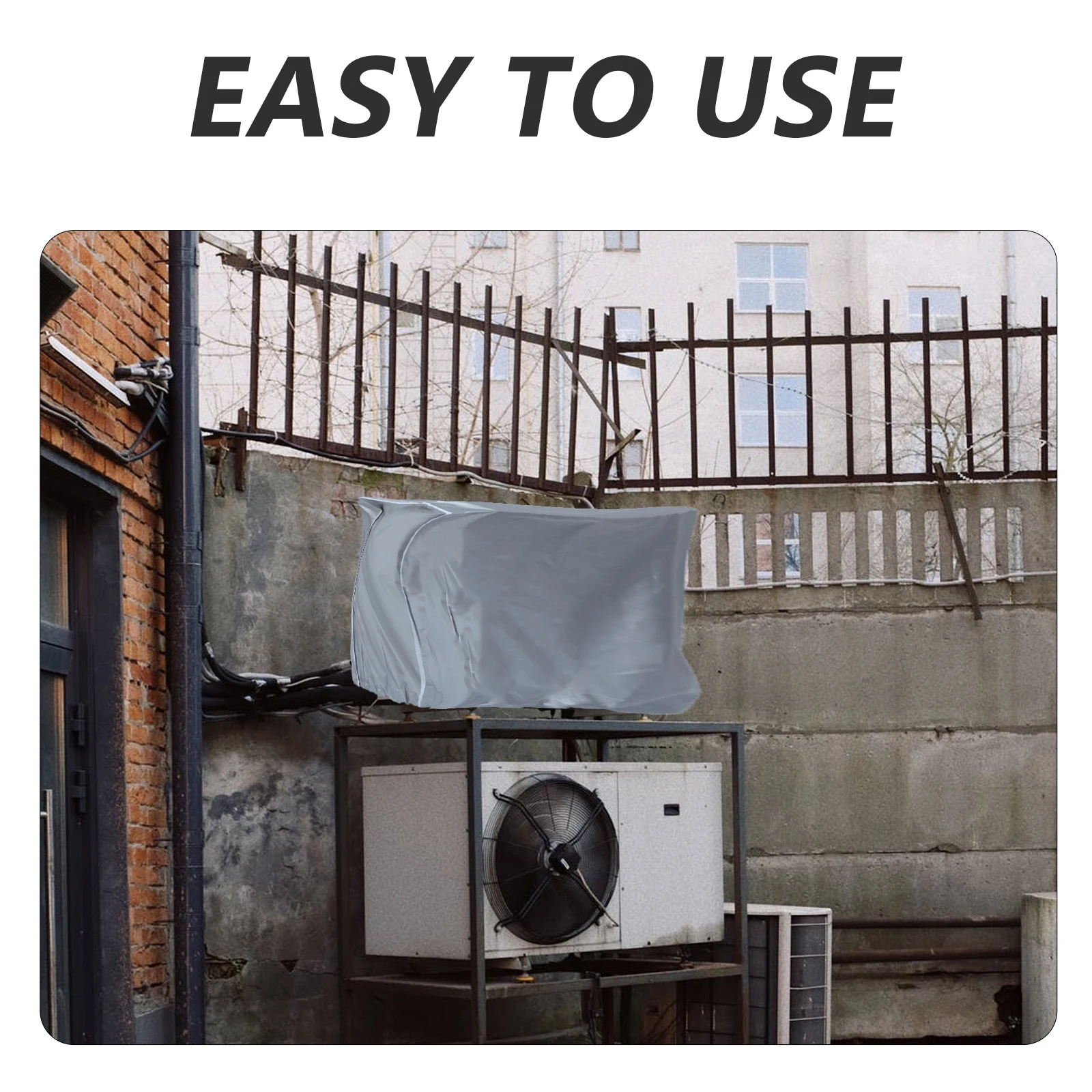 

1Pcs Air Conditioner Outer Machine Protective Cover Black Waterproof Dustproof Cover Outdoor Appliance Protector