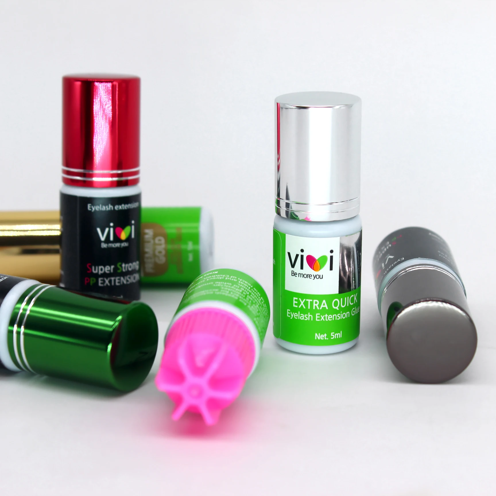 VIVI – colle coréenne pour Extension de cils, fournitures d'outils de maquillage, adhésif Super fort de 5ml, longue durée, EXTRA rapide, moyenne et rapide, 1 pièce