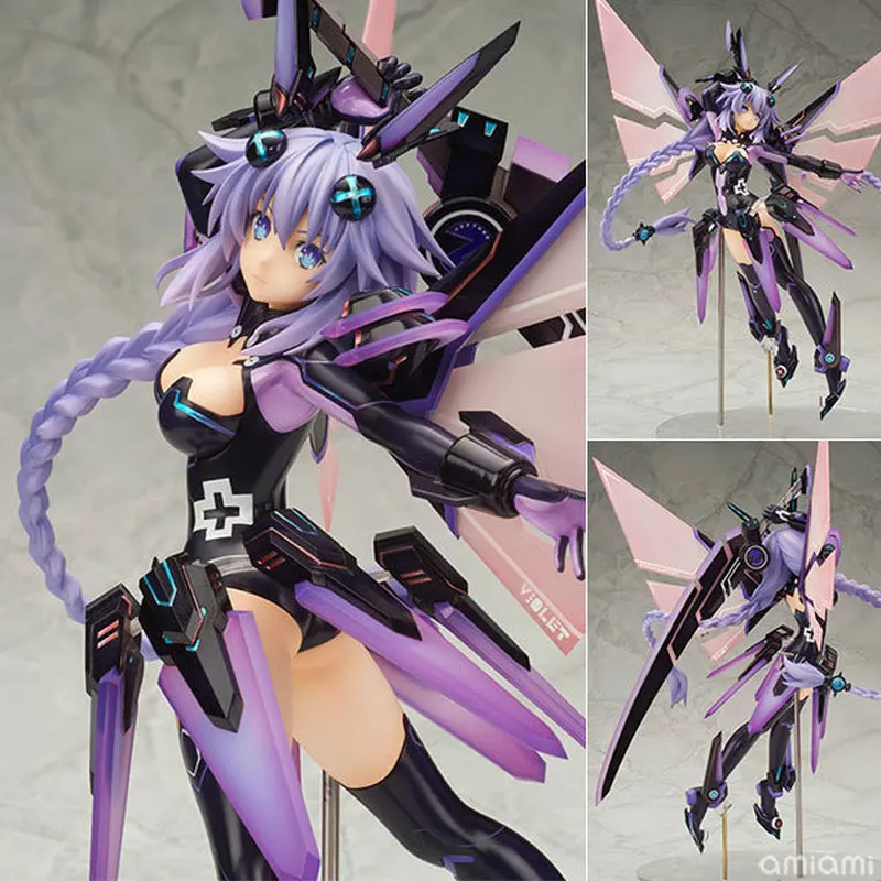 

38cm Hyperdimension Anime Neptunia Neptune Purple Heart 1/7 Pvc Action Figure Desktop Decoration Model Toys Collection Doll Gift