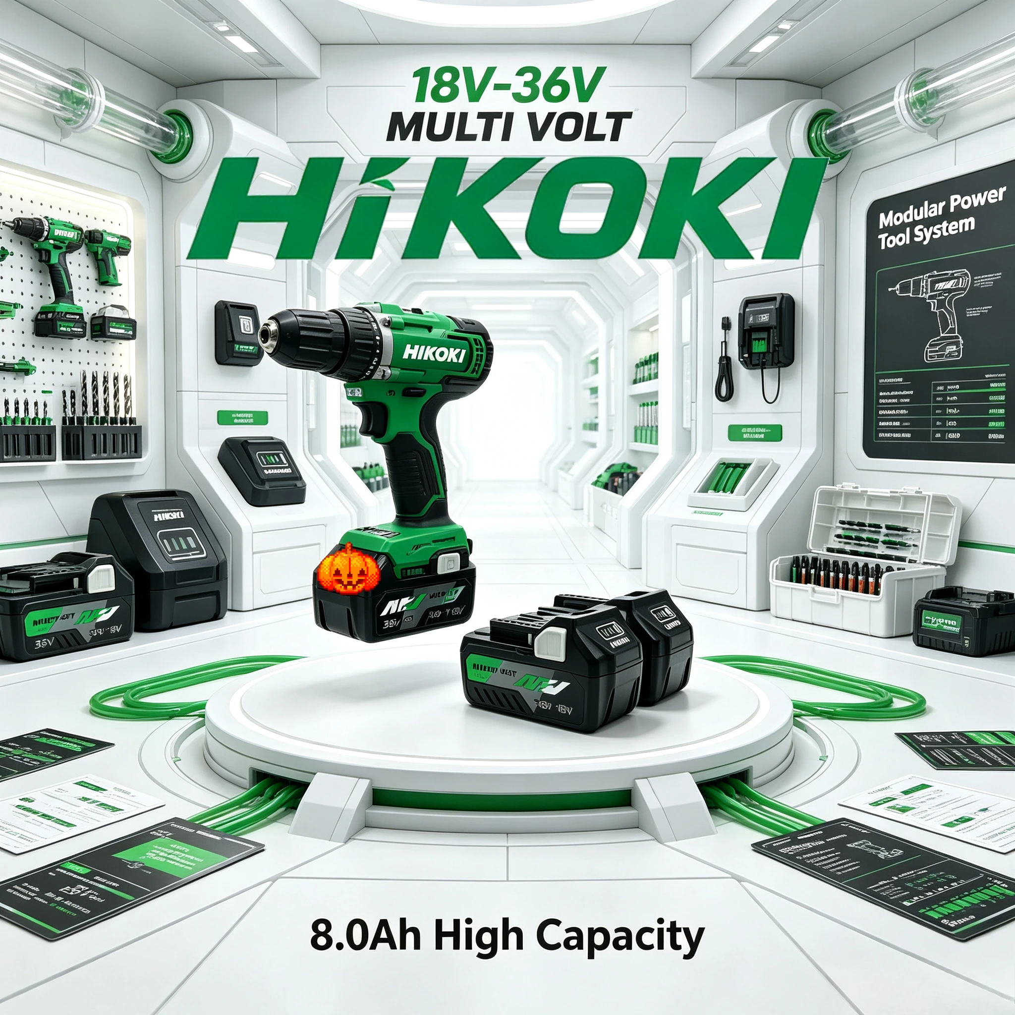 NEW 18V Li‑ion Battery HiKOKI 5.0Ah 8.0Ah for DS18DG Brushless Power Drill for Construction Repair Power Tool  Long Cycle Life