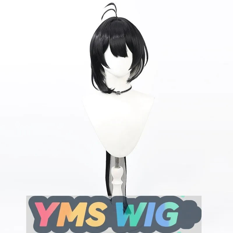 【MMS WIG】 Perruque de cosplay errante féminine de résonateur Ming Chao noire avec reflets tête de méduse de style cuir chevelu