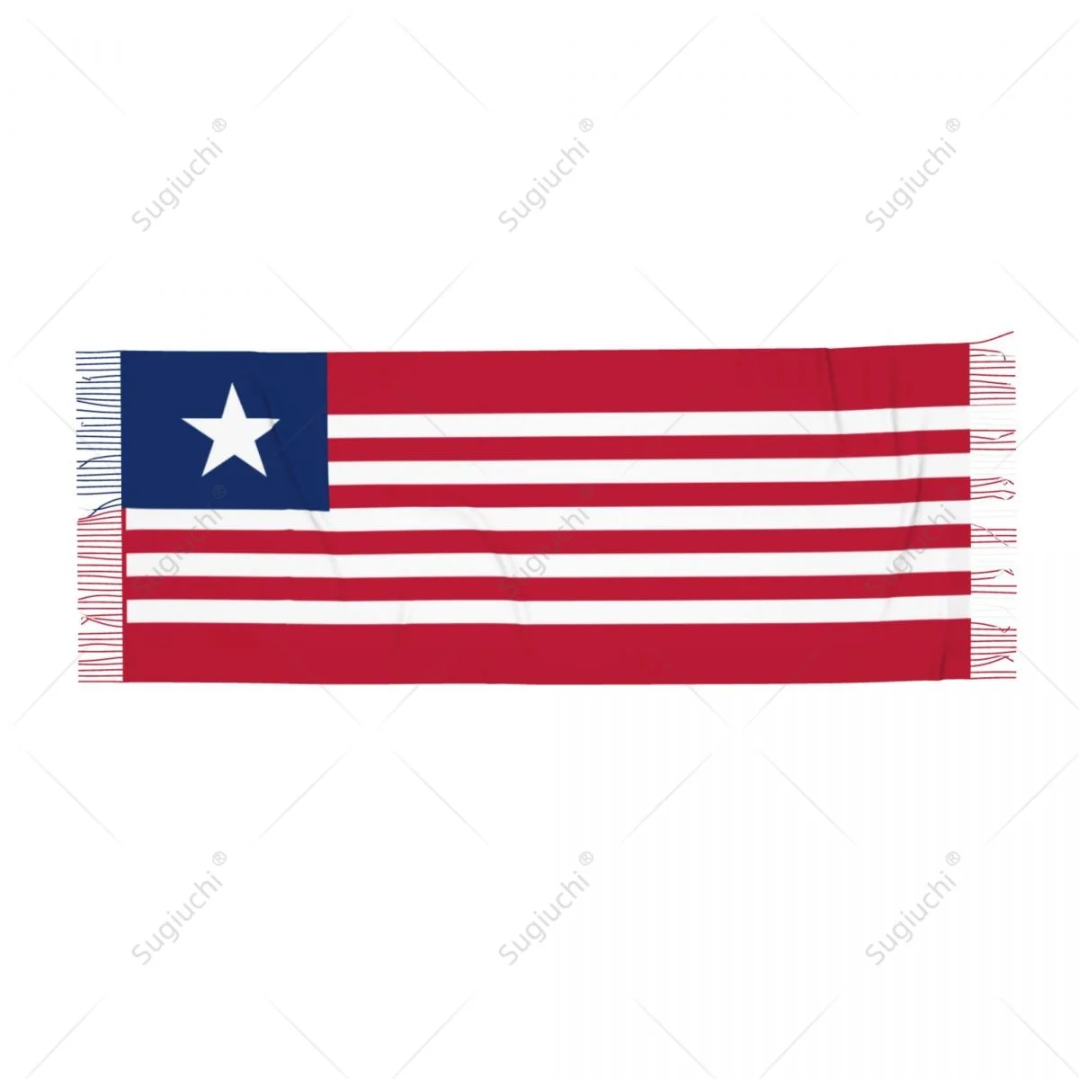 Liberia Flag Scarf Pashmina Warm Scarves Shawl Wrap Hijab Spring Winter Multifunction Unisex