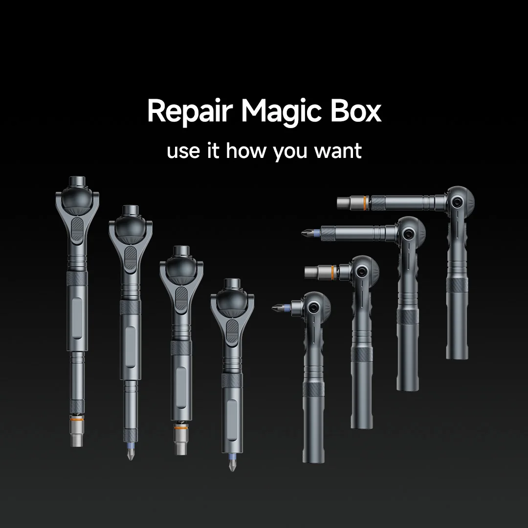 RS2 Ratchet Screwdriver Set Extendable Handle 28pcs Magnetic Bits Multifunctional Ratchet Head Screwdriver
