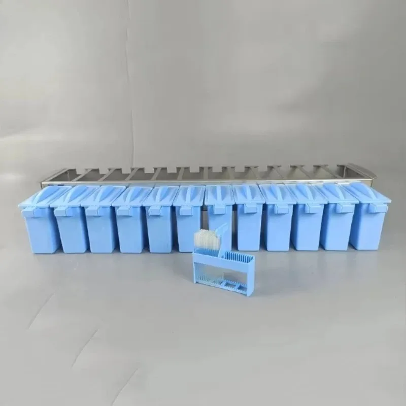 

Lab Plastic Slide Staining Jar with Rack for Glass Slides - Storage And Organization for Scientific Research And Education