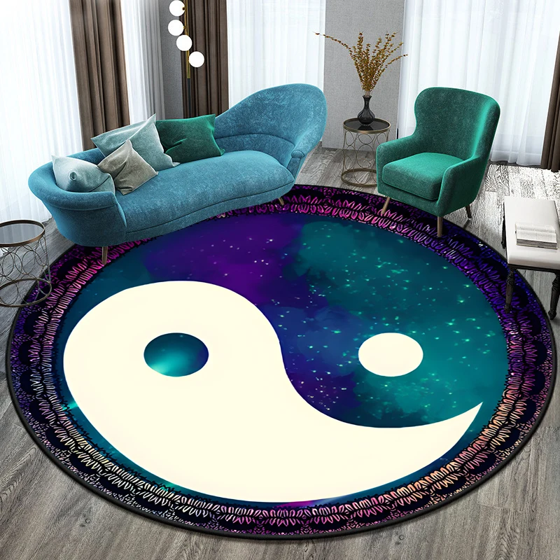 Chinese Tai Chi Bagua Circular Carpet Home Living Room Bedroom Bathroom   Decoration Area 