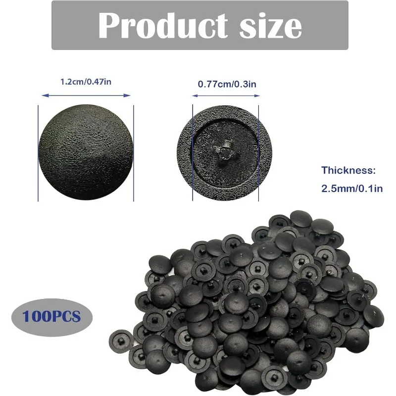 100/200/300Pcs Black Screw Caps Cross Head Black Screw Caps for Wooden Furniture Cabinet Wardrobe Shelf Plate