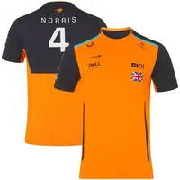 New F1 Race Car Lando Norris Team T-shirt McLaren Extreme Sports Racing Suit Breathable Sports Men Short Sleeved Women Tees Tops