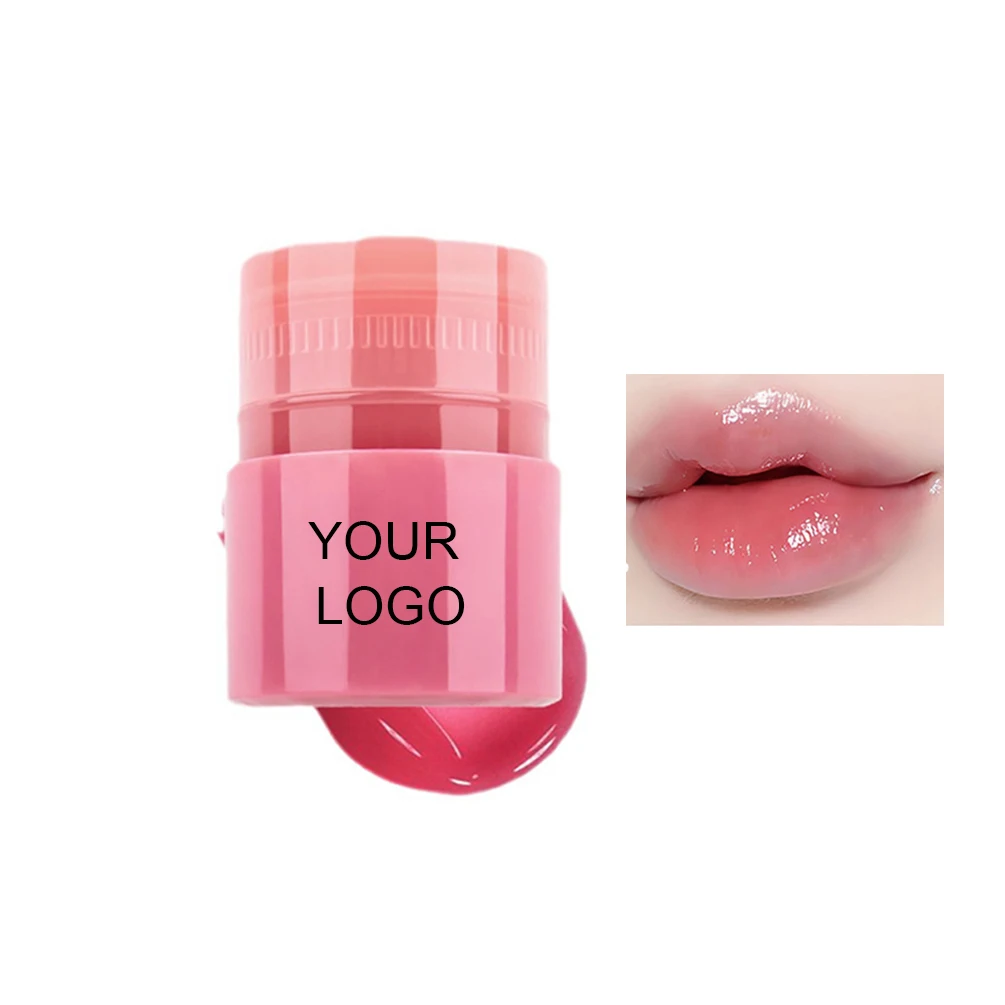 15g ฉลากส่วนตัว Lip Balm โลโก้ที่กําหนดเอง 6-สี Lip Essence Fruity Flavour Moisturizing ธรรมชาติสีแต่งหน้ามังสวิรัติบรรจุภัณฑ์ใหม่