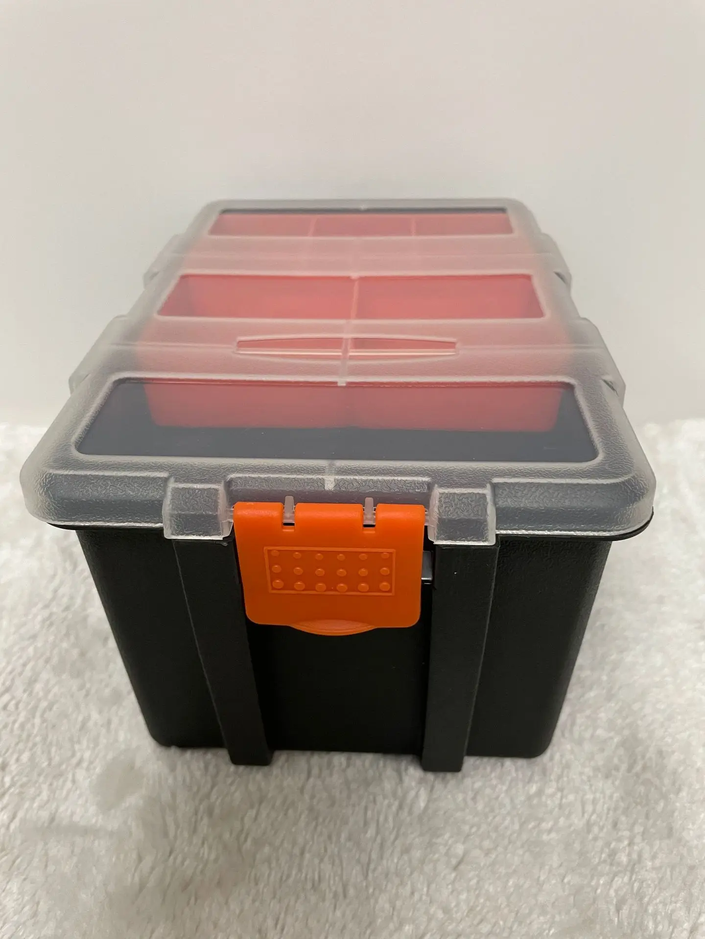 Parts Storage Box Plastic Handheld Double Sided Transparent Screw Component Box Compartmentalized Tool Box Compartment Case