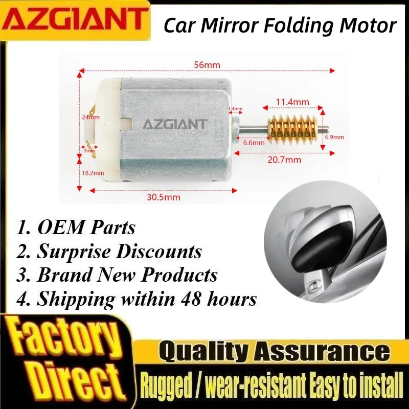 AZGIANT Power Folding Side View Mirror Motor DC 12V for 2005-2013 Ssangyong Stavic Car Side Mirror Folding Replacement