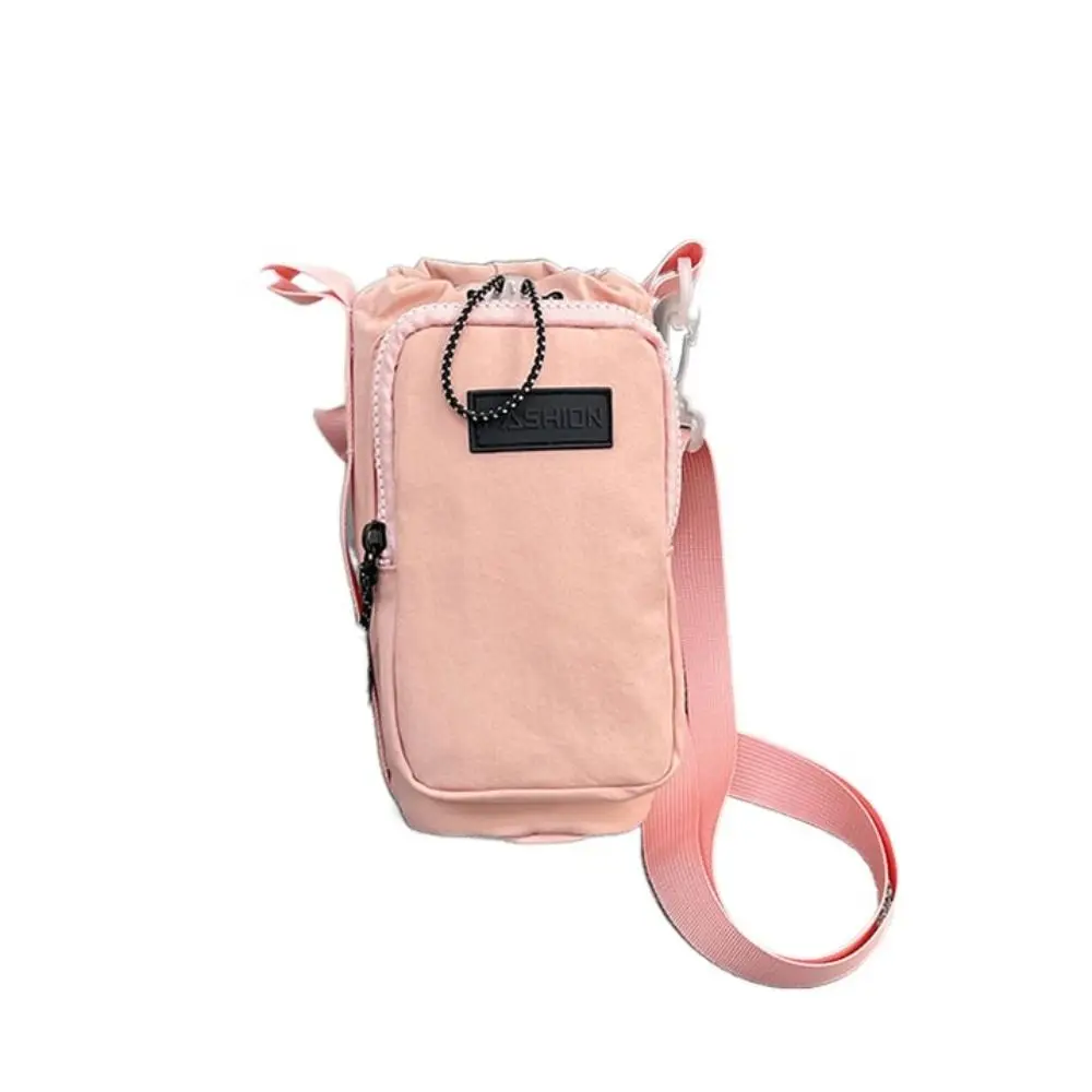 

Nylon Water Bottle Carrier Bag Adjustable Shoulder Strap Water Bottle Holder Drawstring Handle Crossbody Water Bottle Purse