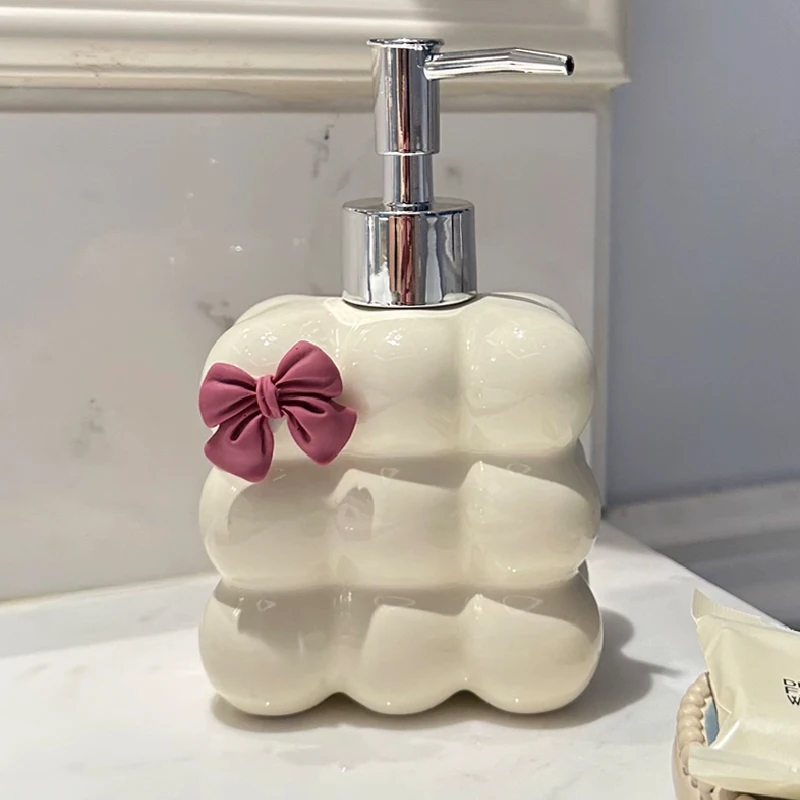 Bathroom Supplies Ceramic Emulsion Bottle Bathroom Shower Gel Press Bottle Creative Soap Dispenser Bathroom Decoration Modern