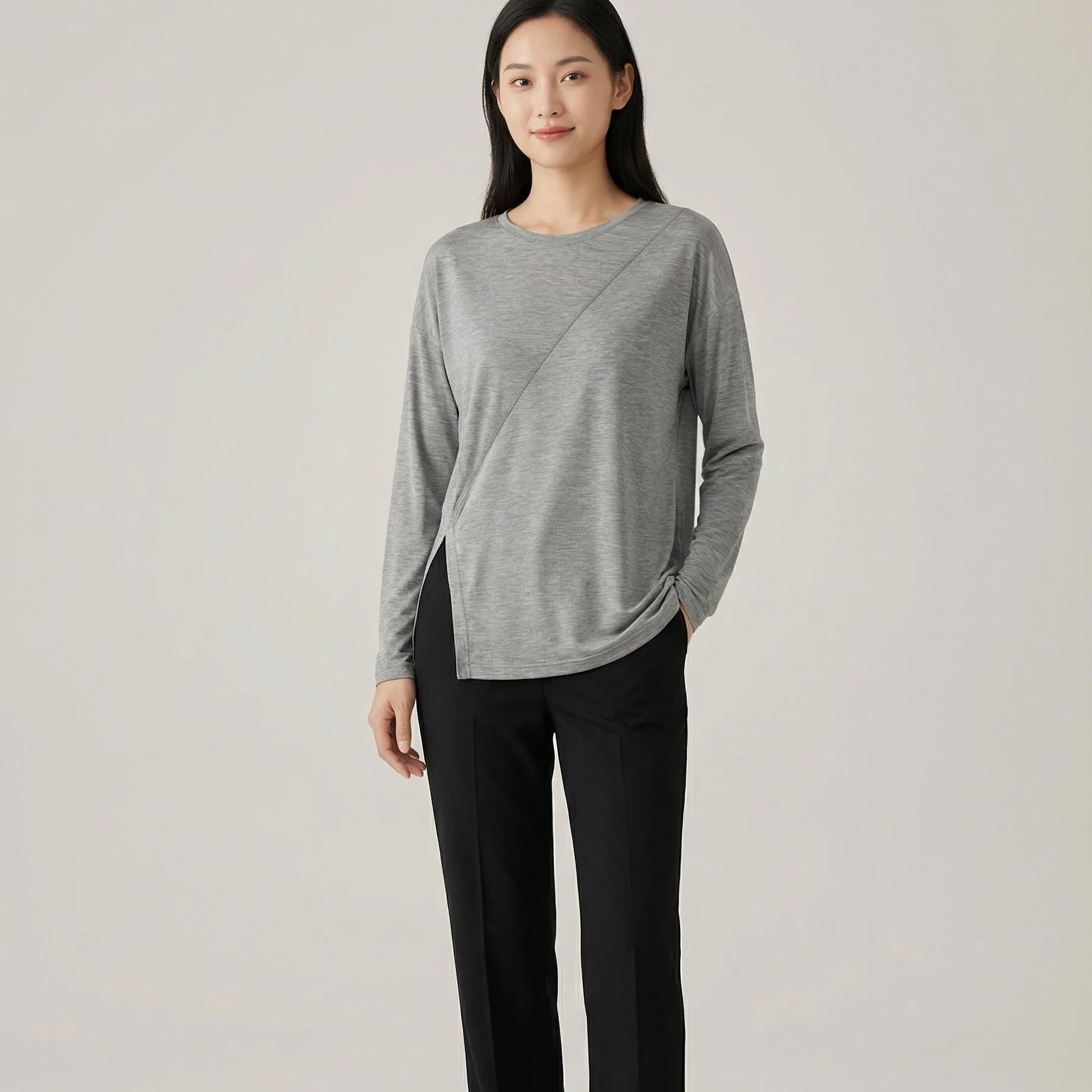 Women's Spring Summer New Minimalist Streamline Tee Top
