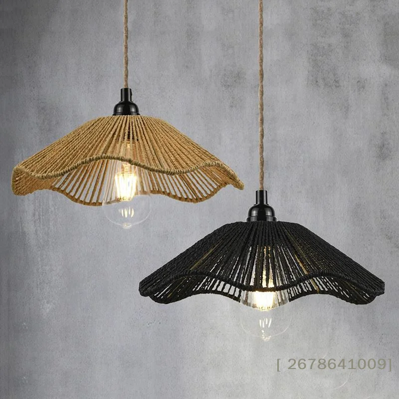 ⚑Handwoven Rope Lampshade Chandelier Covers Shades Ornament Decorative Living Room Kitchen Ceiling Woven Lamp Shade