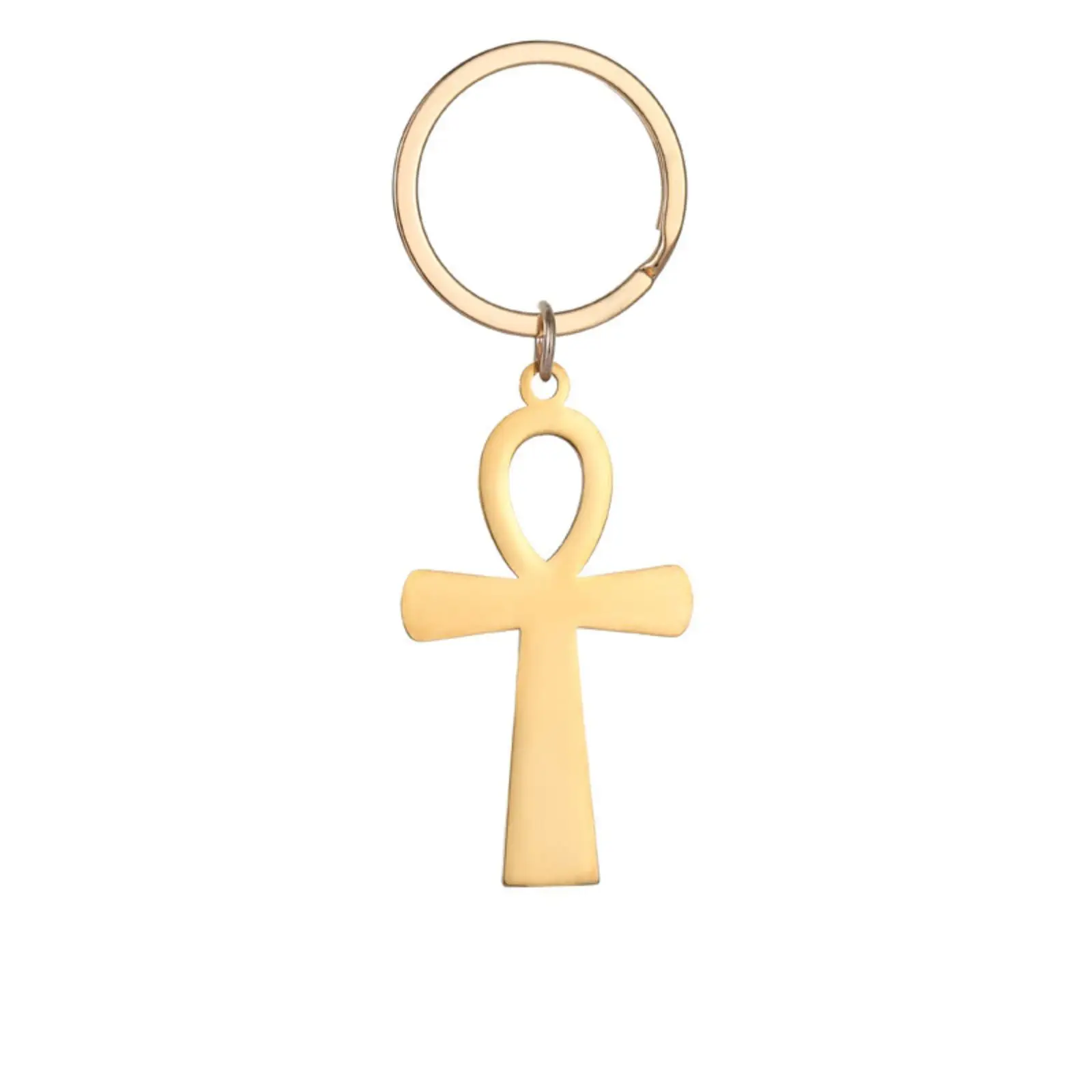 Altägyptisches Lebenssymbol Ankh Anhänger Schlüsselanhänger Edelstahl Schlüsselring Schmuck Geschenk – Detail 5