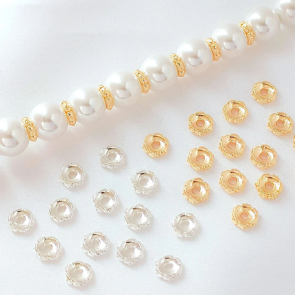 

40 штук латунных бусин с золотым покрытием в форме шестигранного цветка для изготовления украшений своими руками: ожерелий, браслетов, аксессуаров для одежды