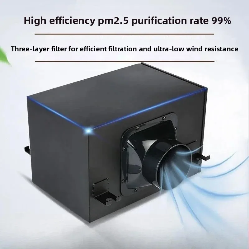 High Efficiency Duct Fan Air Purification Box Pre-Filter Deodorization Dust Haze Removal Primary Cleaning System HVAC