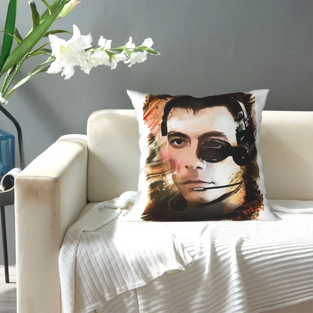 Universal Soldier Jean Claude Van Damme Square Pillowcase Pillow Cover Cushion Zip Decorative Comfort Throw Pillow for Home Sofa