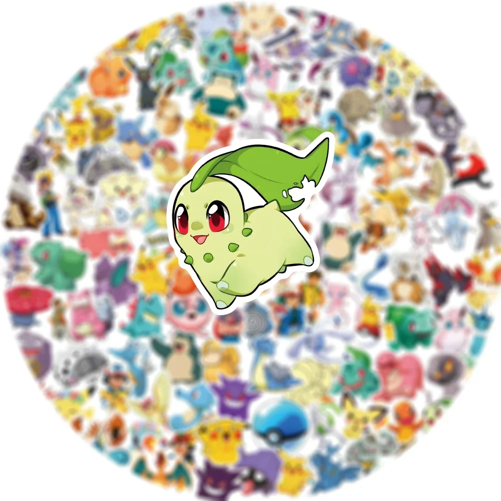 @@*50/100/200 قطعة البوكيمون أنيمي ملصقات بيكاتشو Kawaii ملصق حقيبة الكمبيوتر المحمول سكيت الغيتار الهاتف الكرتون طفل دمى هدايا