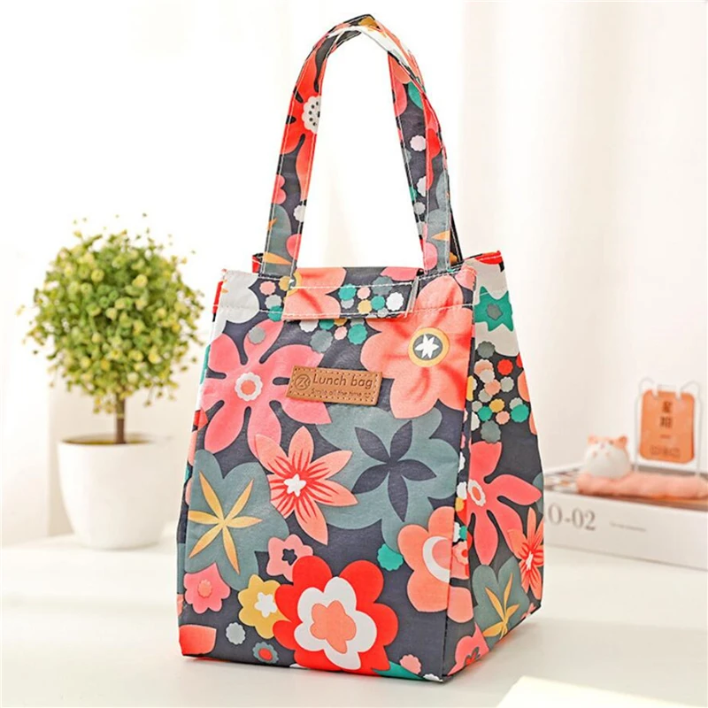 Lunch Bag Fashion Ctue Cat Multicolor Cooler Bags Women Waterpr Hand Pack Thermal Breakfast Box Portable Picnic Travel