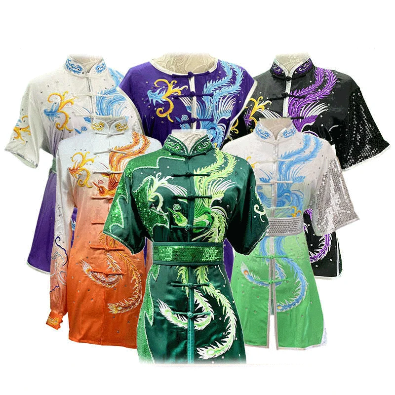 Han Cui 30 Phoenix Long Fist Nanquan Children's Martial Arts Competition Performance Color Costume Physical Examination Competit
