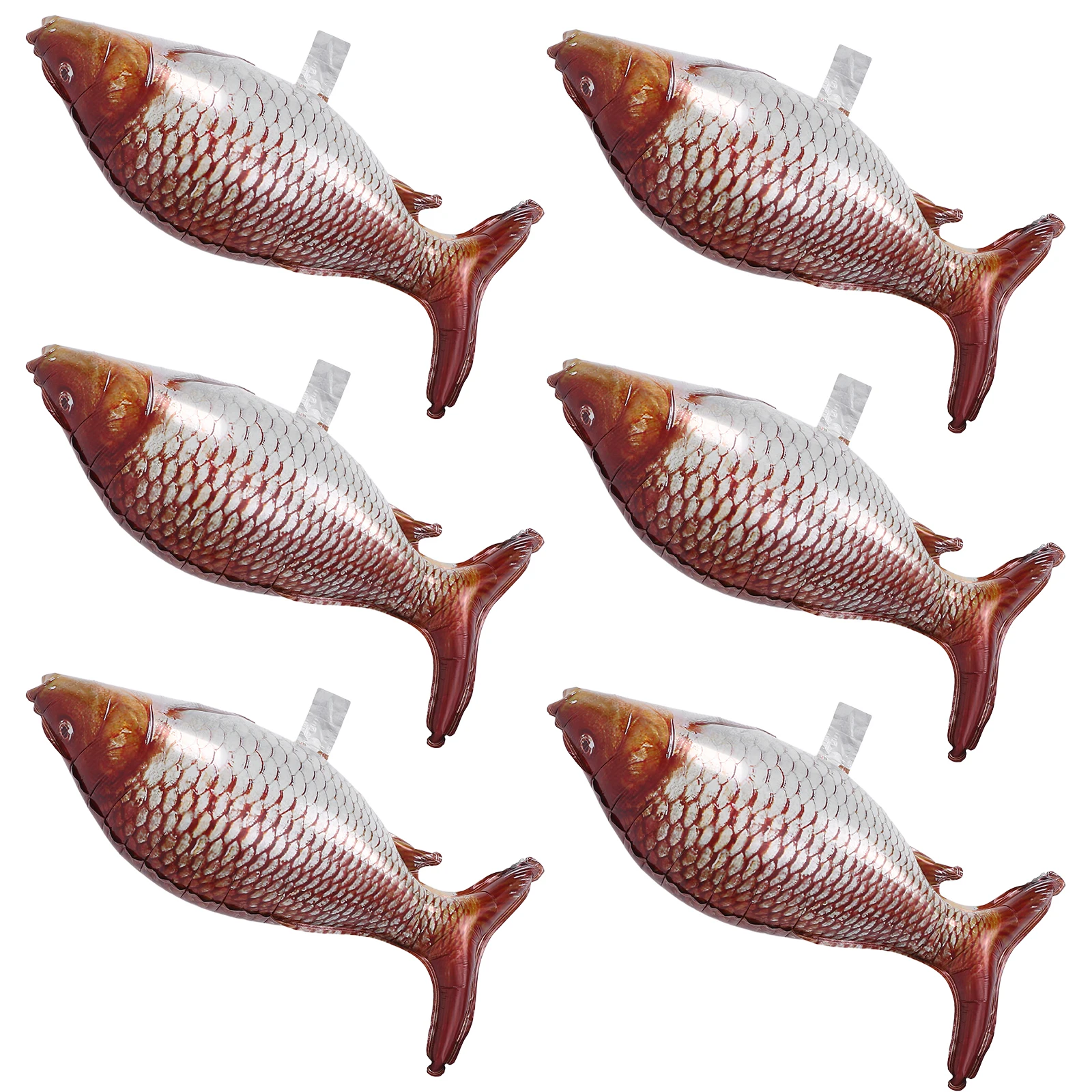

10pcs Realistic Fish Shaped Foil Balloons Simulated Carp Party Decorations Aluminum Film Inflatable Birthday Celebration Event