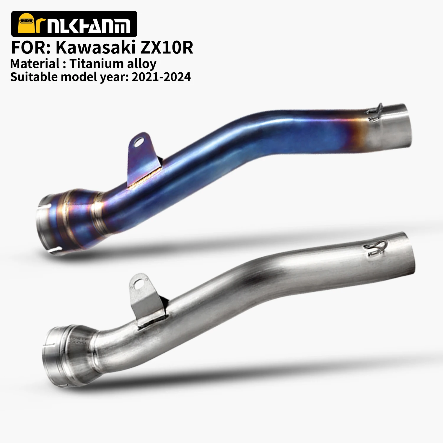 

Optional Link Pipe Titanium for Kawasaki Ninja ZX10RR ZX-10R ZX10R ZX 10R Reinforced exhaust pipe 2021-2024