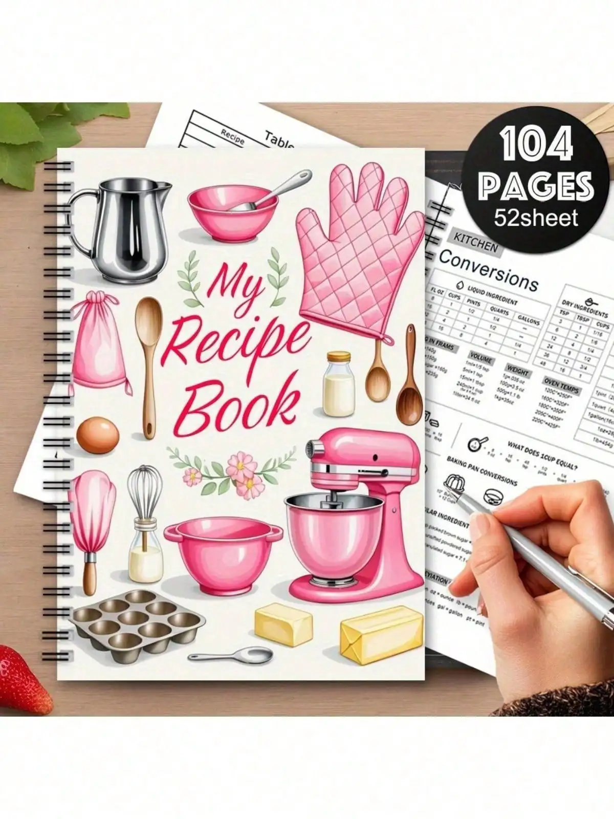 

1 шт. блокнот для рецептов в виде спирали с мультяшным дизайном — незаменимый подарок для гурманов и любителей рукоделия, подарок на новоселье, подарок на День святого Валентина