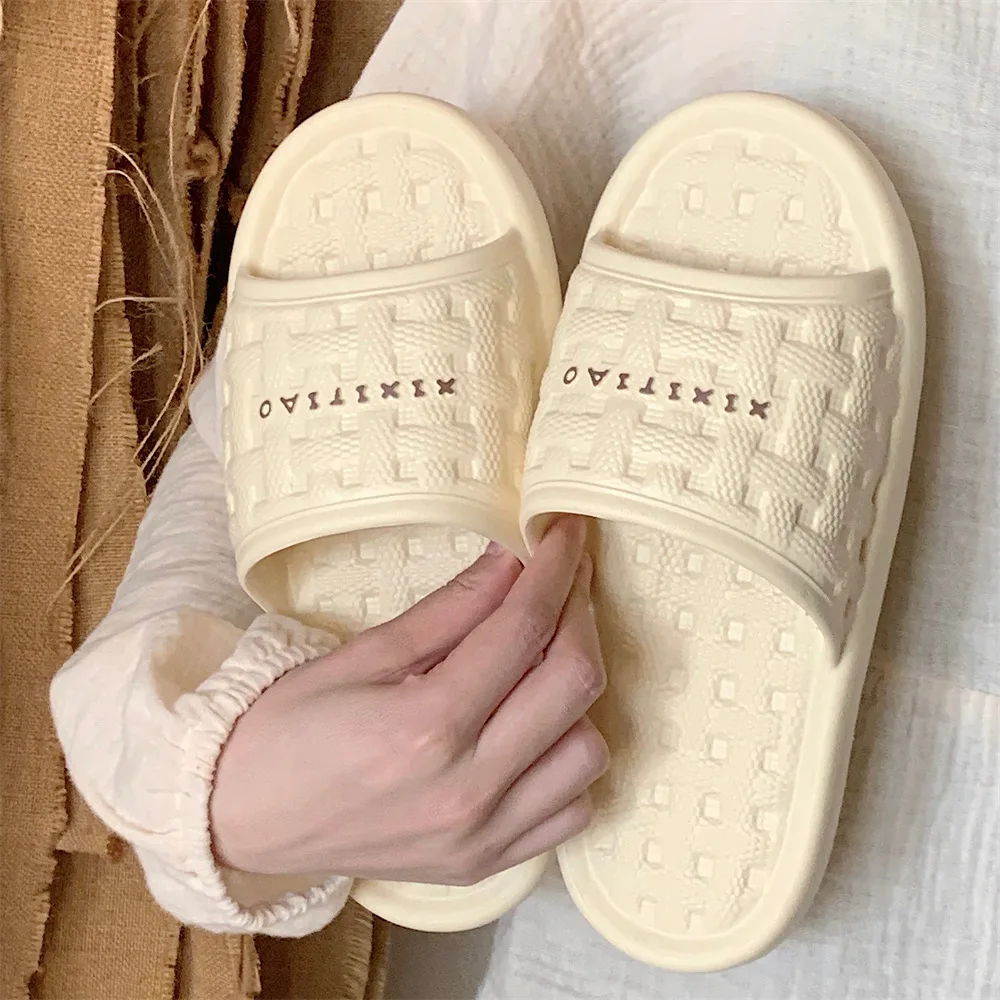 New Casual Outwear Comfortable Soft Sole Slippers Japanese Simple Bedroom Floor Feet Feeling Cool Slippers Female Summer