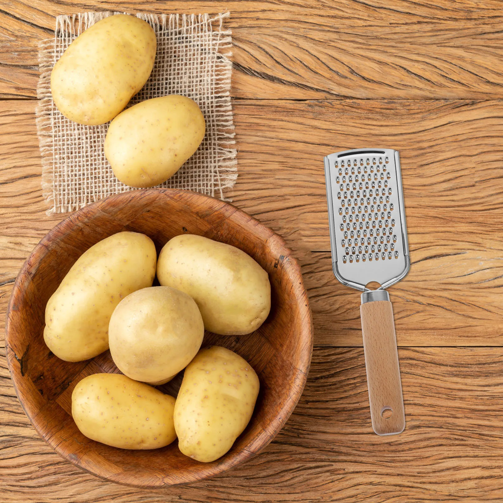 

1Pcs Plane Grater Stainless Steel with Wood Handle Fine Zester for Cheese Lemon Ginger Garlic Chocolate Vegetables Fruits