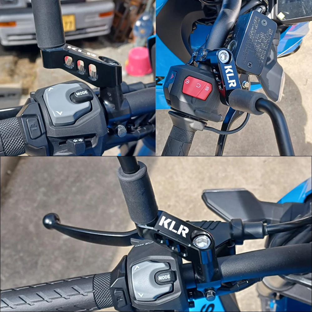 Motorcycle Durable Mirror Extender Brackets For Kawasaki KLR650 1987-2025 KLR650S KLR650Adventure Safe Visibility Accessories