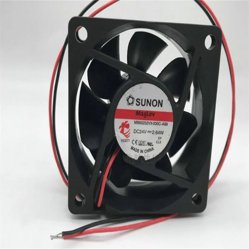 

Original SUNON 6025 MB60252VX-000C-A99 DC24V 2.64W 6cm two-wire fan