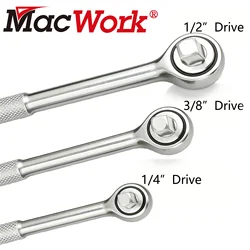 Macwork 45 Teeth High Torque Ratchet Wrench for Socket Quick Release Square Head Spanner Socket Drive Hand Tools H Handle