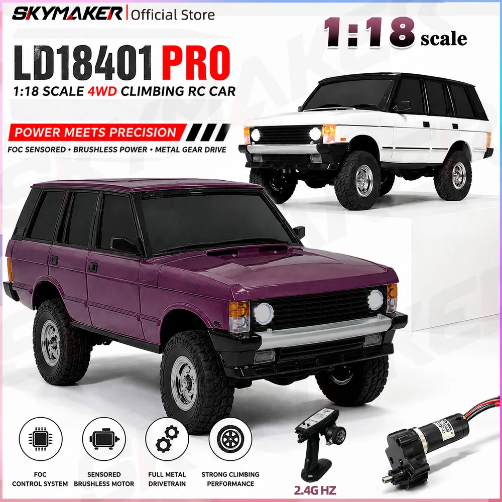 New LDRC 18401 LD18401PRO 1:18 RC Sensored Brushless 4WD Motor Off-Road Truck 2.4G Remote Control Car Model Toy Gift For Boys