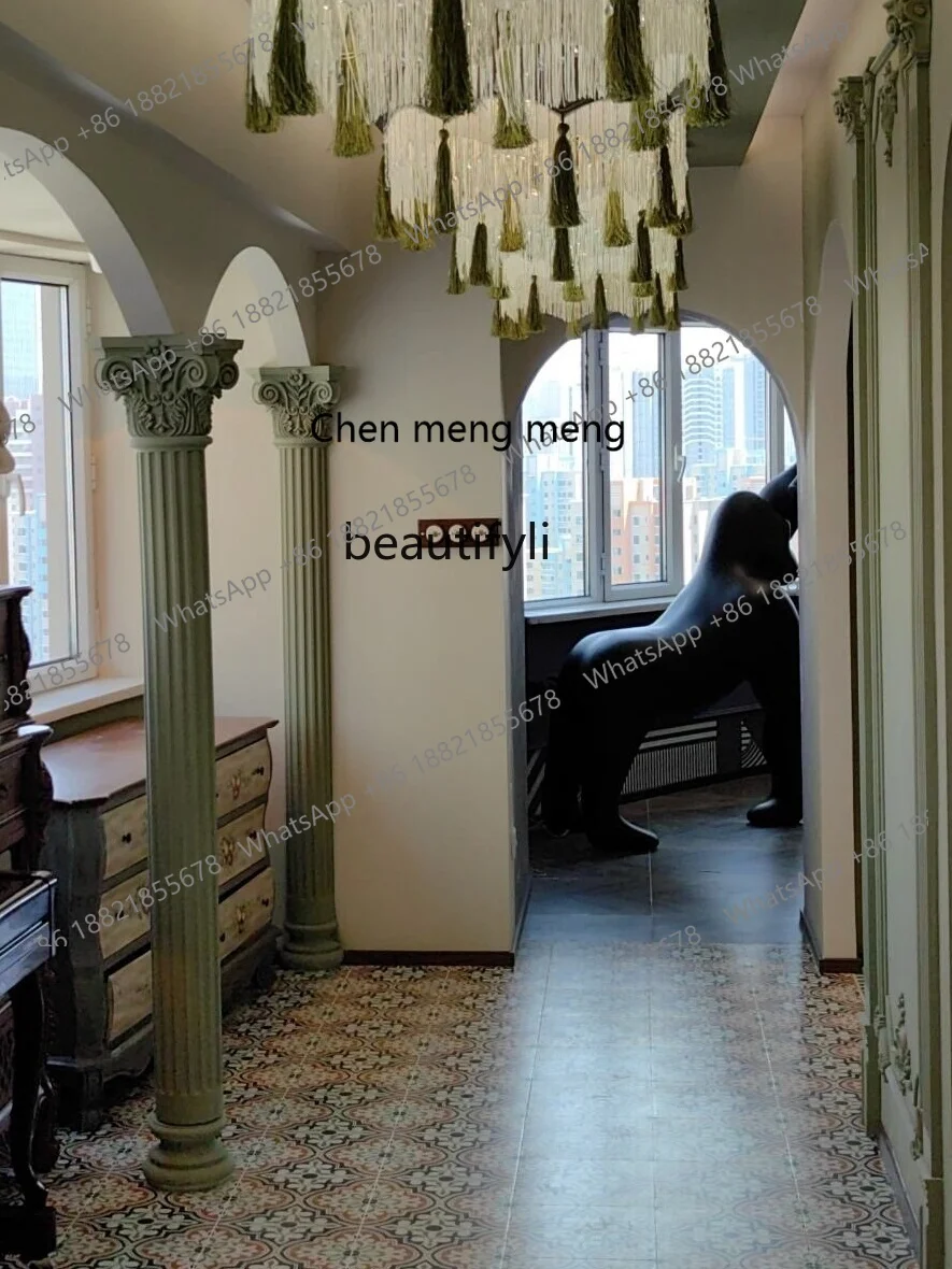 New arrive PU European Roman column polyurethane material imitation gypsum door decoration exquisite villa cylinder