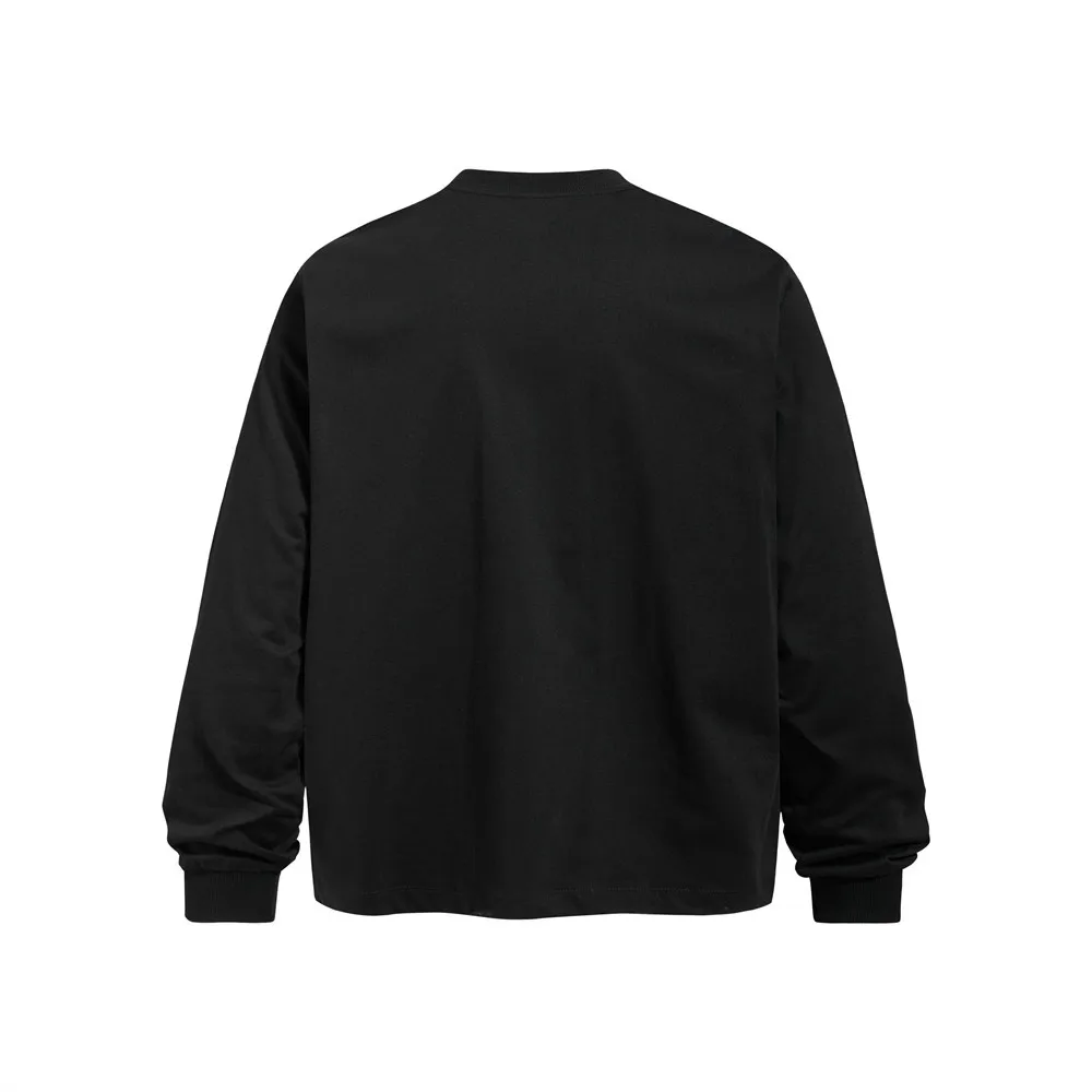 MWJLPWQ Print Long-Sleeve Men's T-Shirt Streetwear Loose Casual Style Suitable Round Collar Tops For Men Spring Autumn Ins 17696