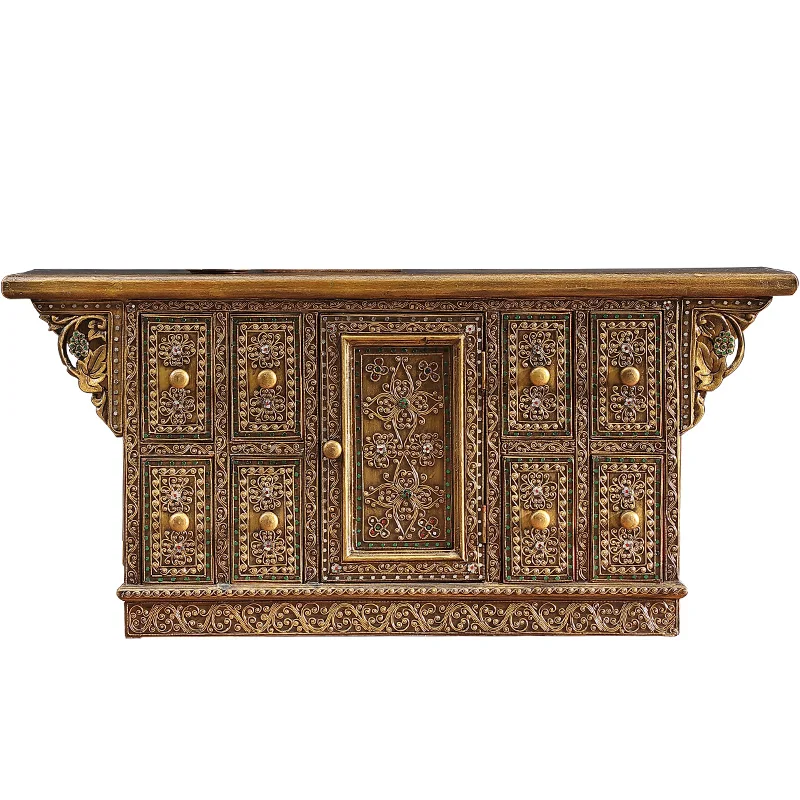 South East Asia style furniture Thai living room solid wood retro TV cabinet Thai entrance partition cabinet