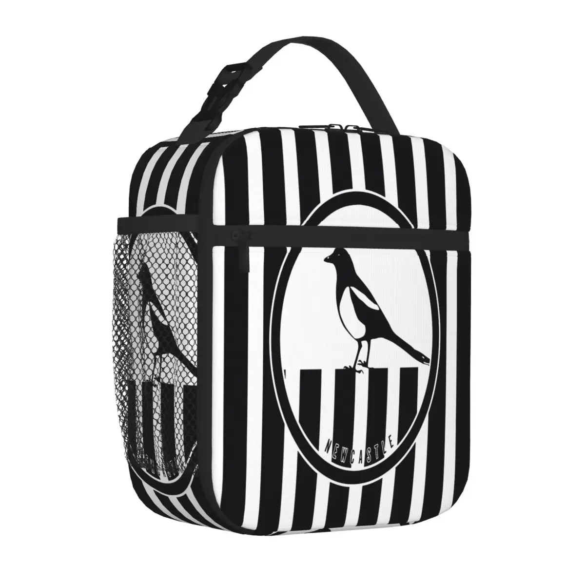 Bestselling Newcastle - Magpies Stylish Outline Large Lunch Bag Outdoor Picnic Snack Bag