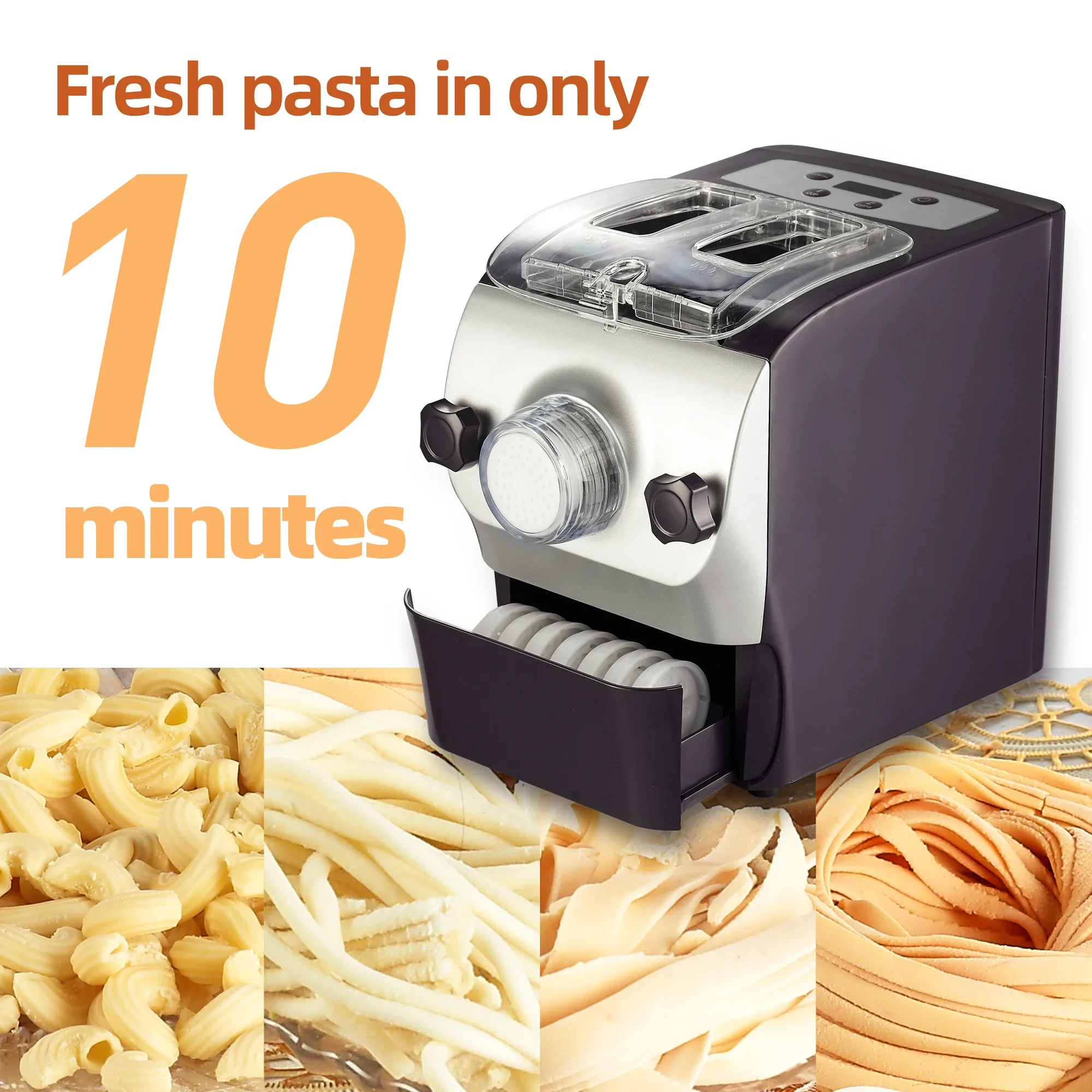 Household Electric Fresh Automatic Small Macaroni Extruder Home Pasta Maker Noodle Making Machine Processor