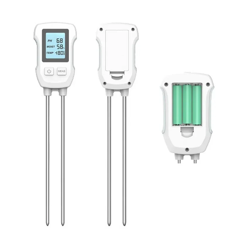 Soil Tester 3 in 1 Moisture Meter pH Temperature Humidity Detector Double Needle High Precision Garden Plant Care Tool for