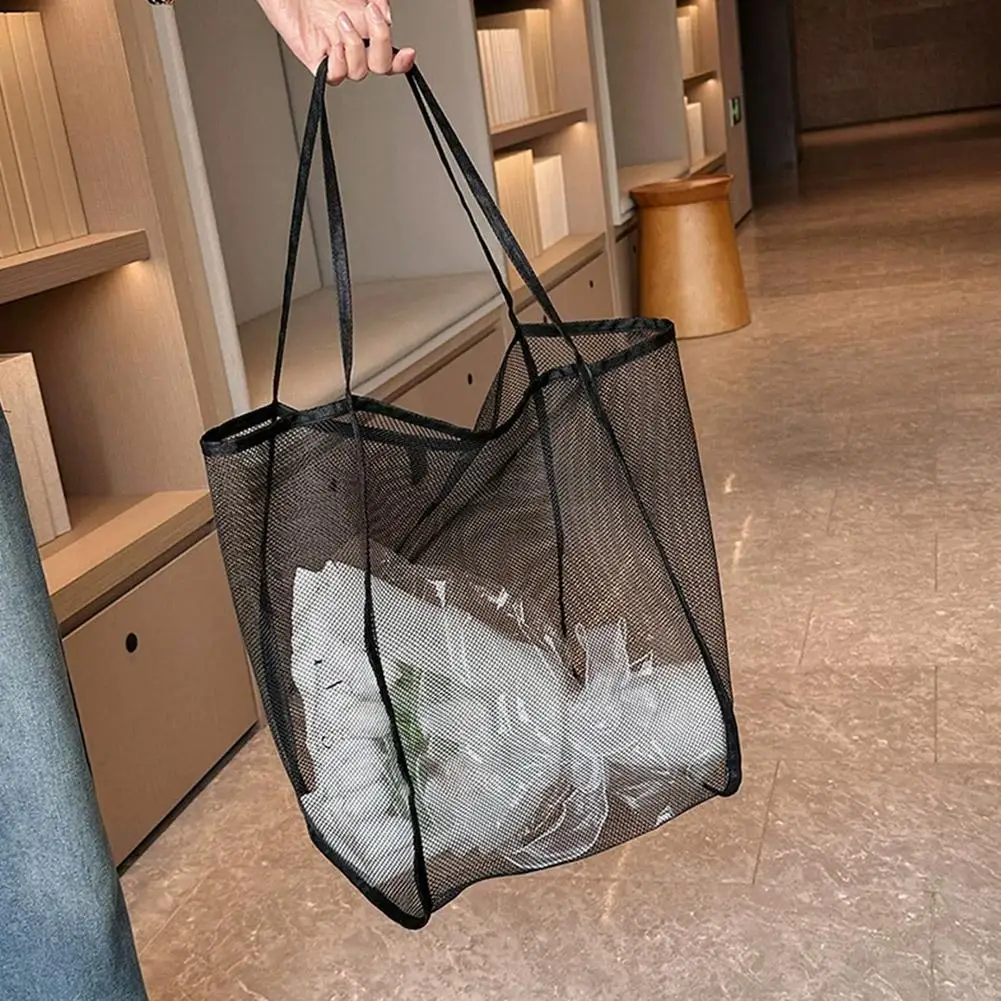 Mesh Beach Bag Lightweight, Breathable & Quick-Dry Travel Tote for Beach Trips Outdoor Activities, and Storage of Towels Toys