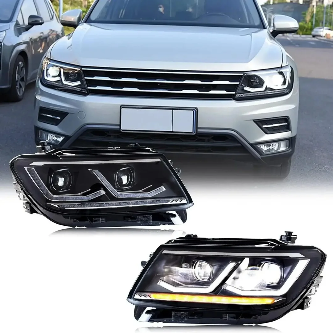 

LED Headlights for VW Volkswagen Tiguan 2017 2018 2019 2020 2021 Start-up Animation Sequential Indicator High Low Beam Front La